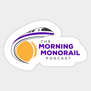 Morning Monorail Logo (Purple Text) Sticker